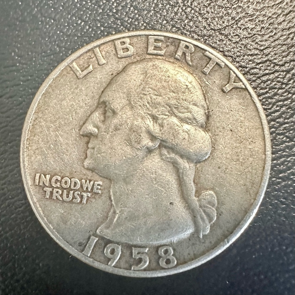 1958 D Washington Quarter – Denver Mint – 90% Silver Coin